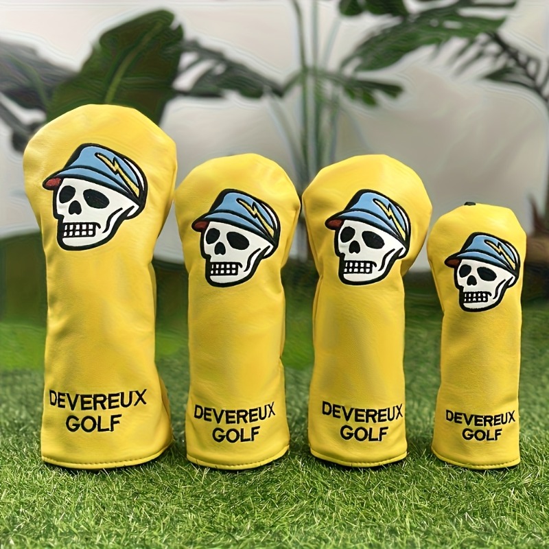 Badminton Club - Yellow golf protective case, skull and