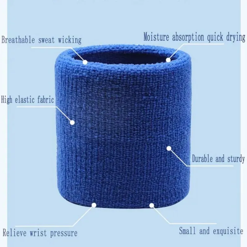 Wristband Pair Sweat - Solid Color Wristband Sports Anti-Sweat Wrist