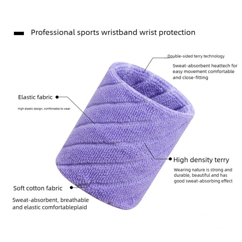1 Pairs Cotton Elastic Wristba - Wristband Pair Sweat avaliação e preço