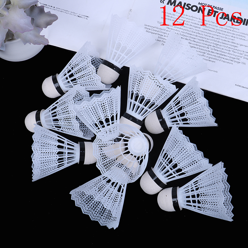 12Pcs Plastic Badminton Shuttl - Badminton Nylon Shuttlecock avaliação e preço