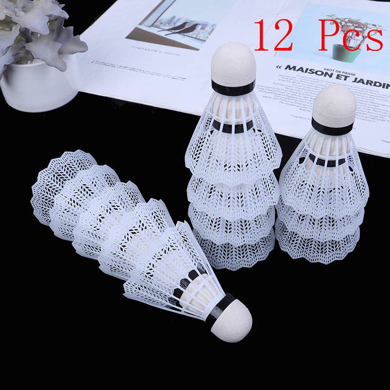12Pcs Plastic Badminton Shuttl - Badminton Nylon Shuttlecock avaliação e preço