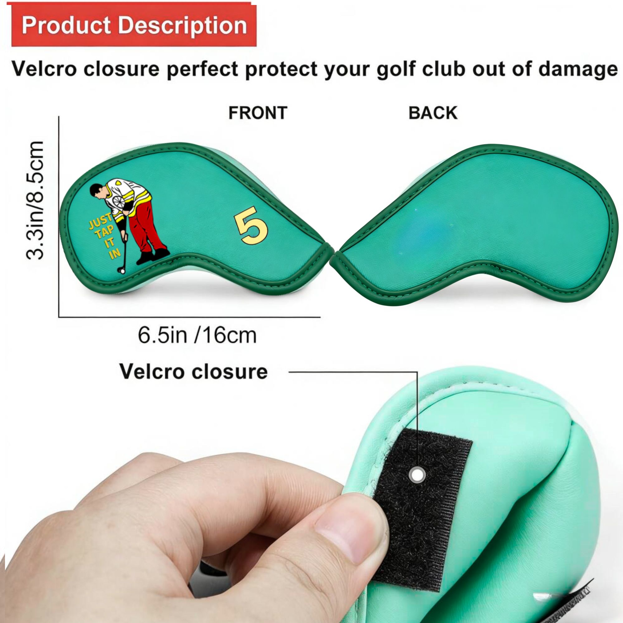 9 pcs Golf Iron Covers with Fu - Badminton Club avaliação e preço