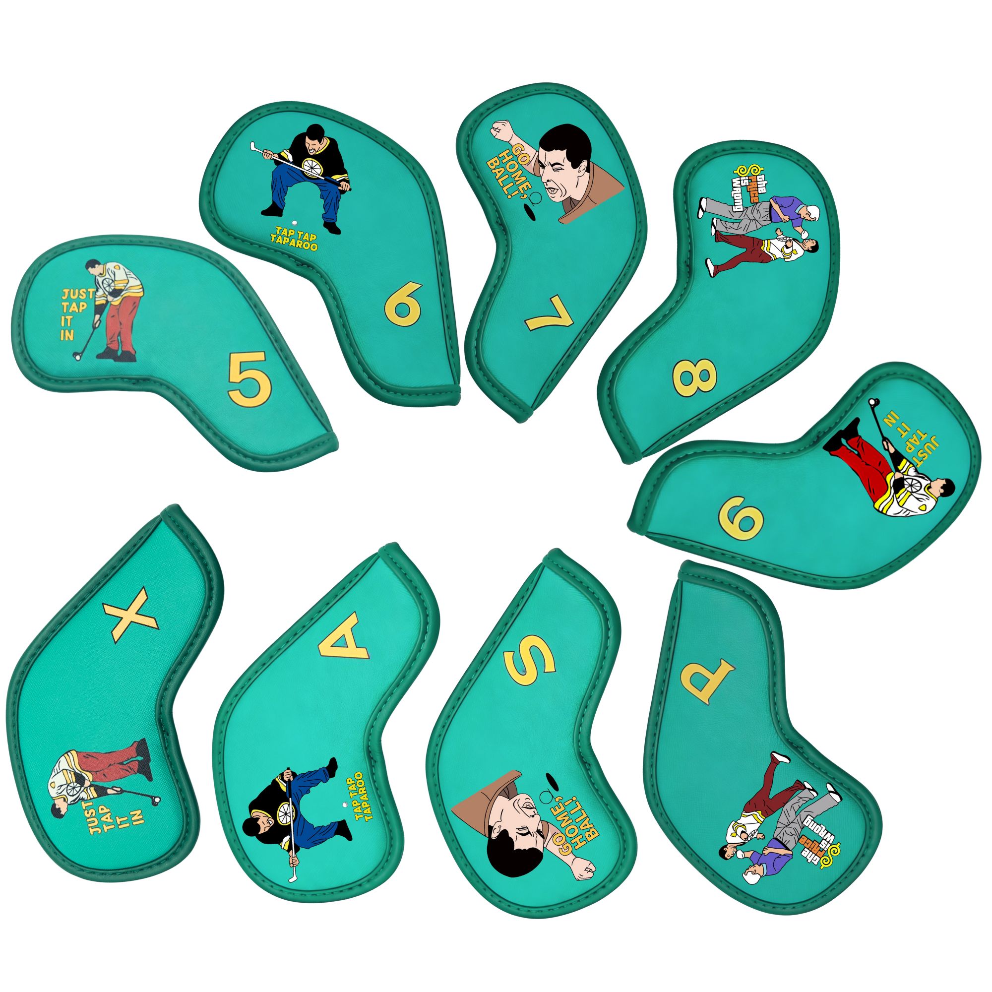 9 pcs Golf Iron Covers with Fu - Badminton Club avaliação e preço