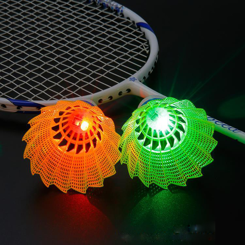 WELKIN 4pcs Dark Night LED Glo - Badminton Nylon Shuttlecock avaliação e preço
